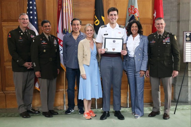 Top Cadets Receive Medals For Their Reflective Essays During Pershing Writing Award Ceremony