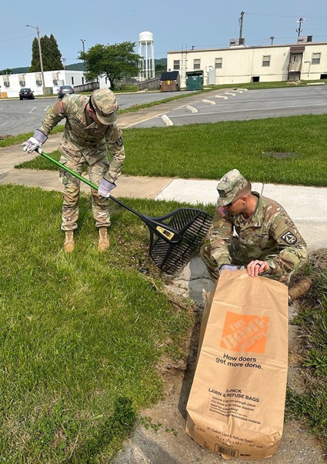 Soldiers across Fort Detrick showed up in May to support the annual Spring Clean-up, helping to keep the installation looking good and meet regulatory requirements for cleanup activities that protect the Chesapeake Bay watershed.