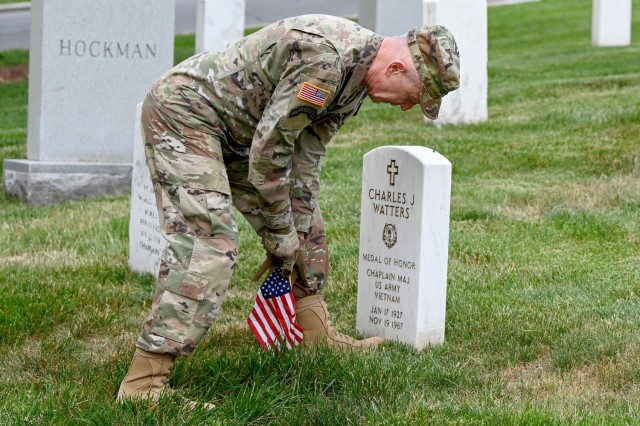 Chaplain Corps honors the fallen at Chaplains Hill during ‘Flags In’