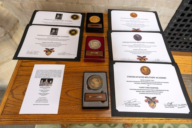 Top Cadets Receive Medals For Their Reflective Essays During Pershing Writing Award Ceremony