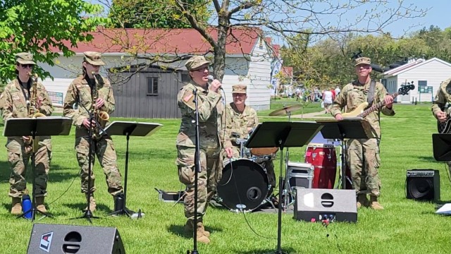 Army Reserve&#39;s 204th Army Band performs during 2023 Fort McCoy Armed Forces Day Open House