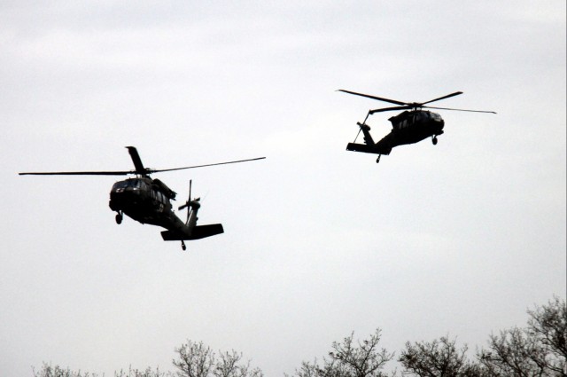 Operation Ouija training with Wisconsin National Guard UH-60 Black Hawks at Fort McCoy