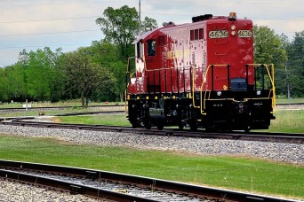 Army locomotive at Fort McCoy key to success of first rail movement at installation in 2023