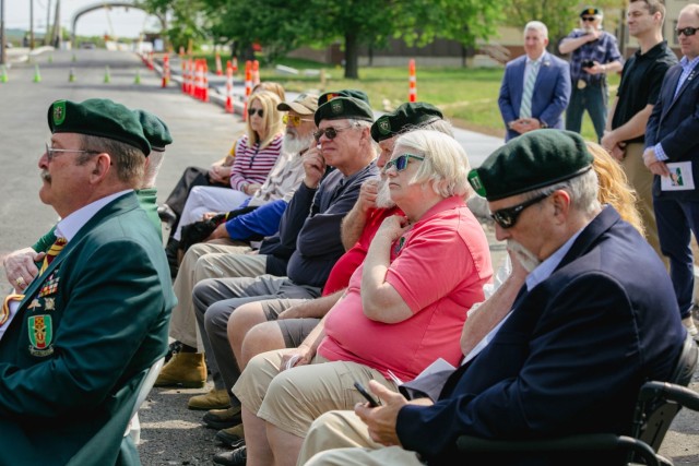 Attendees listen intently to the speakers at the ceremony honoring Gary Gordon