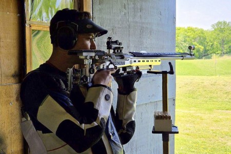 U.S. Army Sgt. Tim Sherry won three Gold Medals at the USA Shooting 300-Meter Nationals May 23 -27.  The Evergreen, Colorado native, who is a marksmanship instructor/competitive shooter with the U.S. Army Marksmanship Unit International Rifle Team, claimed the wins in Men’s 300-Meter Prone Rifle, Open 300-Meter Standard Rifle and Men’s 300-Meter Three-Position Rifle against top marksmen from across the United States. (Photo by Jober Velasco)