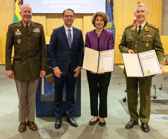 The Pennsylvania National Guard celebrated its 30-year military-to-military partnership with the Lithuanian Armed Forces as part of the Department of Defense National Guard Bureau State Partnership Program during a ceremony June 6, 2023, at the...