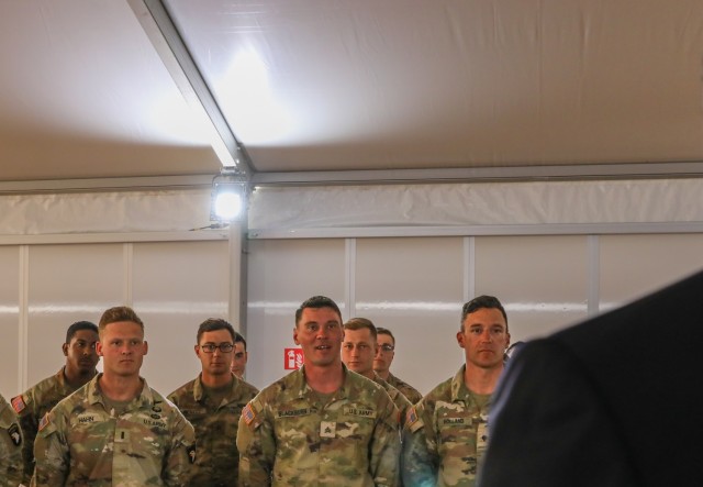 Soldiers in Normandy for D-Day meet Secretary of Defense