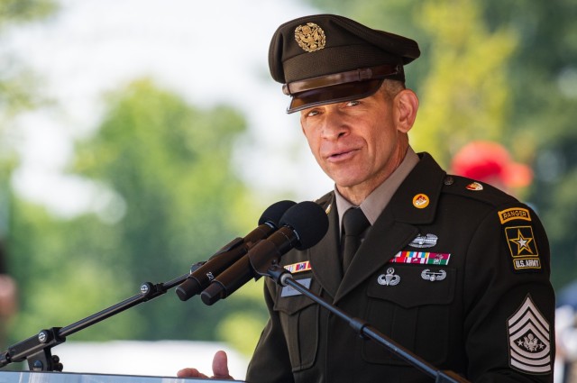during the Army Birthday Festival Formal Ceremony at the National Museum of the United States Army, Fort Belvoir, Virginia, June 10, 2023. The event commemorated the 248th Birthday of the U.S. Army.