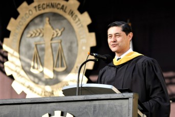 Deputy Under Secretary of the Army provides advice, guidance to high school graduates 