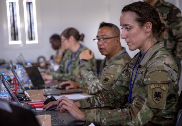 StrongerTogether U.S. Army Leaders Collaborate with Partner Nations in STAFFEX During African Lion 2023