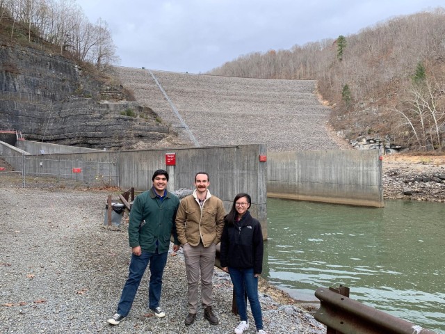 Visiting Gathright Dam with Army Fellows in Alleghany County, Virginia