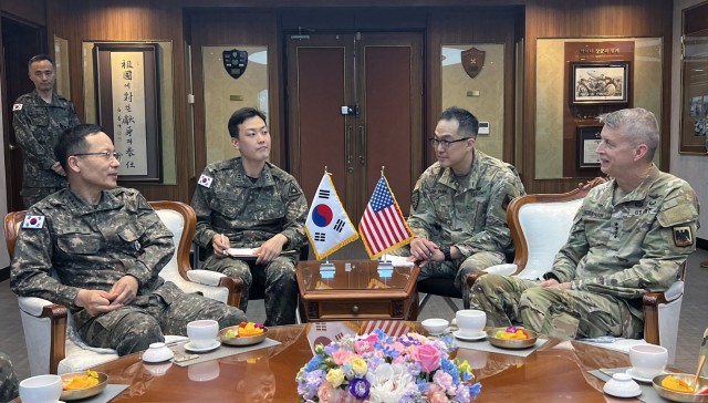 Army Gen. Daniel Hokanson, chief, National Guard Bureau, visits  the Republic of South Korea to assess potential National Guard contributions at a time of deepening U.S. and ROK defense and security ties, May 16, 2023. This image was acquired using a cellular device.