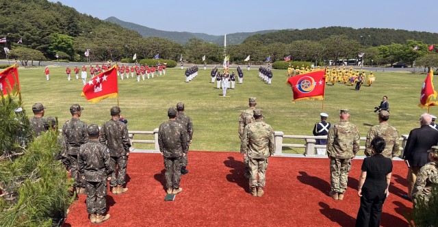 Army Gen. Daniel Hokanson, chief, National Guard Bureau, visits the Republic of South Korea to assess potential National Guard contributions at a time of deepening U.S. and ROK defense and security ties, May 16, 2023. This image was acquired using a cellular device.
