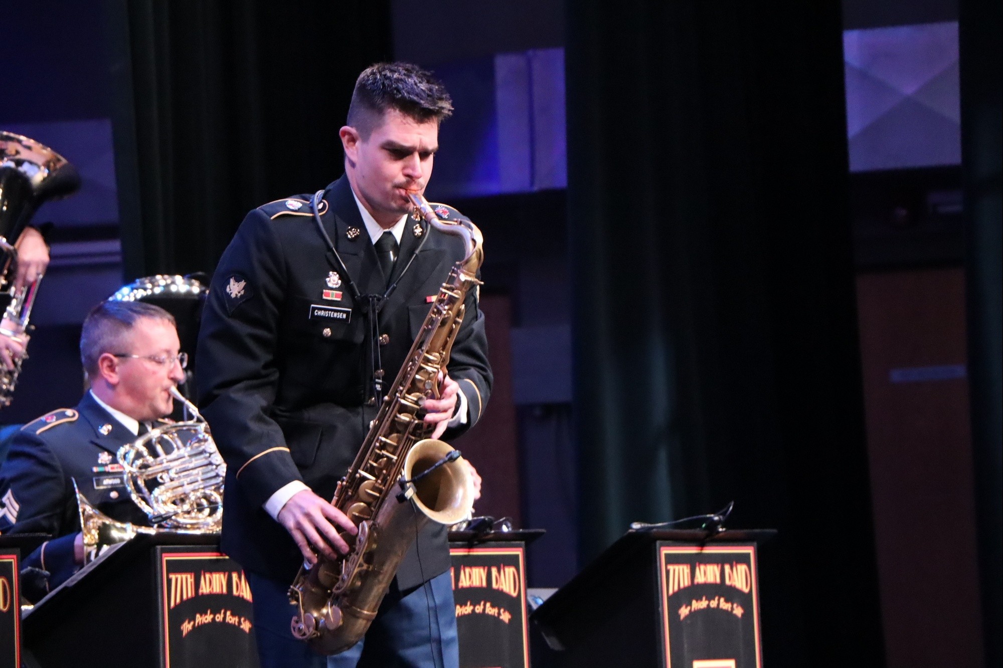 77th Army Band plays at Texas Rangers game, Article