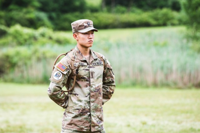 Staff and faculty gathered at Landing Zone Owl to  the Class promote the class 2026 Cadets from plebes to yearlings during the Cadet Field Training graduation on June 27 at Camp Buckner.