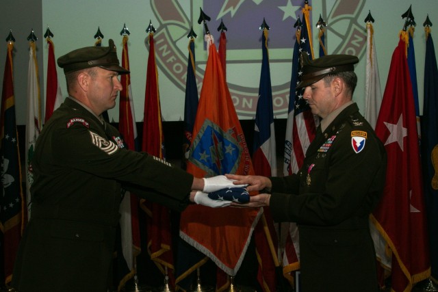ISEC passes guidon to new commander