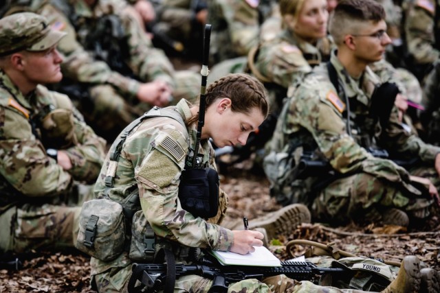 4th Company Yearling Cadets conduct React to Contact training at Camp Buckner, U.S. Military Academy, West Point, N.Y., June 13, 2023.