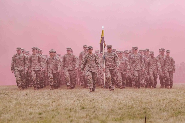 Staff and faculty gathered at Landing Zone Owl to commemorate the Class of 2026 Cadets as they moved up in rank from plebes to yearlings during the Cadet Field Training graduation on June 27 at Camp Buckner.