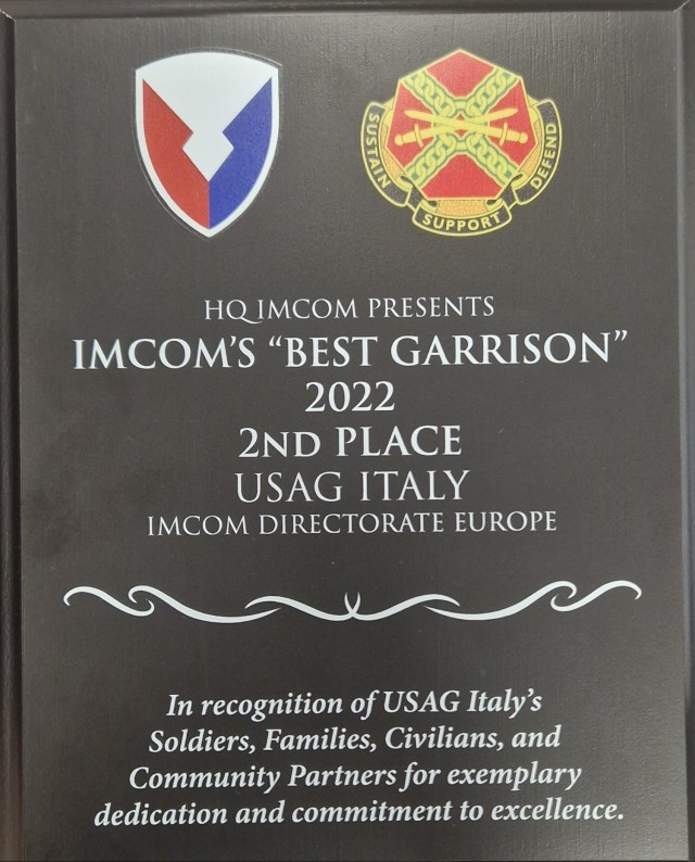 U.S. Army Garrison Italy runner-up in Best Garrison Competition