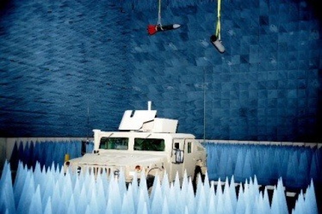 Vehicles are tested at DAC WSMR’s largest anechoic chamber, where they undergo tests against LTE wireless connectivity, electromagnetic attack sources, radar target simulations including aircraft and projectiles, electromagnetic environment simulator, and various other electromagnetic warfare capabilities.