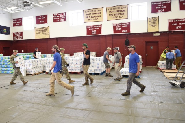 Vermont National Guard Delivers Water After Flooding