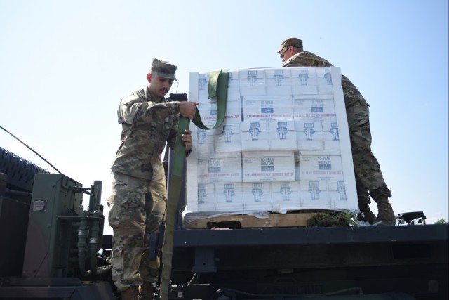 Vermont National Guard Loads Water for Flood Relief