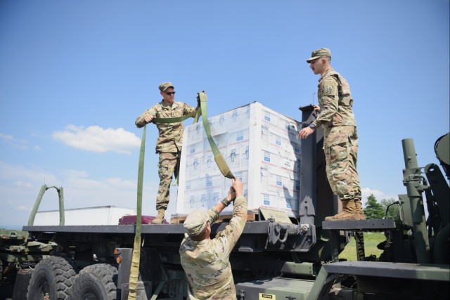 Vermont National Guard Loads Water for Flood Relief