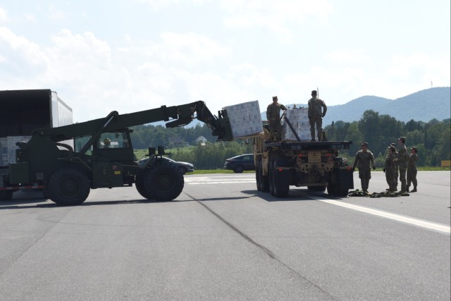 Vermont National Guard Loads Water for Flood Relief