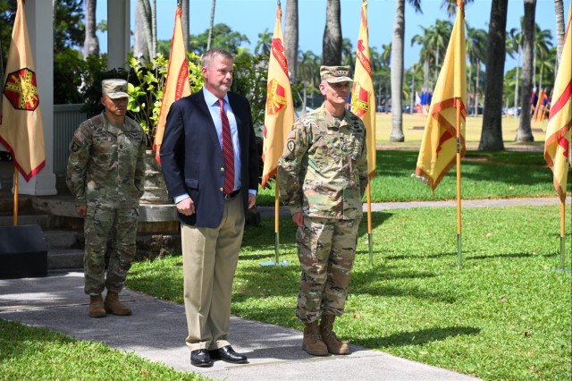 Deatrick relinquishes responsibility for Army installations in the Pacific