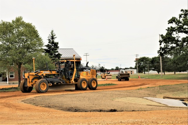 Grading project continues at Fort McCoy; preparations for paving continue