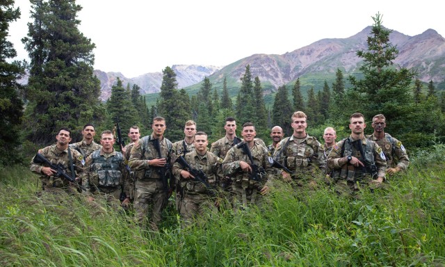 The 2023 Army National Guard Best Warrior Competition competitors pose for a group photo at Black Rapids Training Area, Alaska on July 10, 2023. The Army National Guard Best Warrior Competition tested the adaptiveness and lethality of our forces. National Guard Citizen-Soldiers remain ready and resilient to meet the nation’s challenges.