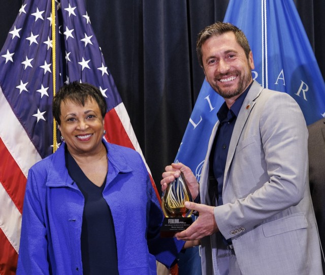 The Library of Congress hosts an ceremony to honor the 2019-2022 FEDLINK Award winners, July 11, 2023. Photo by Shawn Miller/Library of Congress. 

Note: Privacy and publicity rights for individuals depicted may apply.