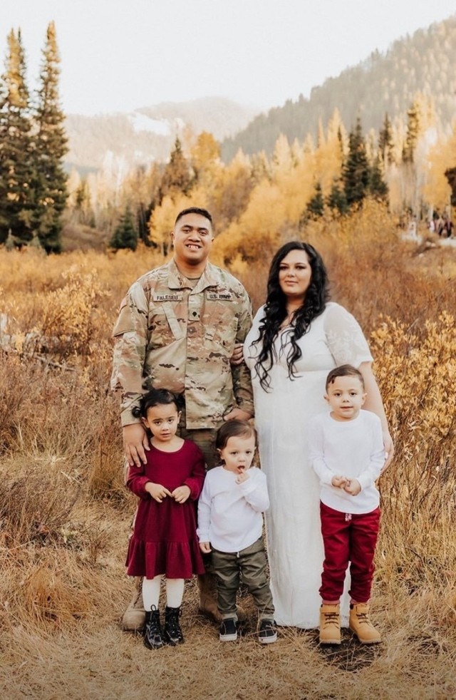 Cpl. Faleseu and family