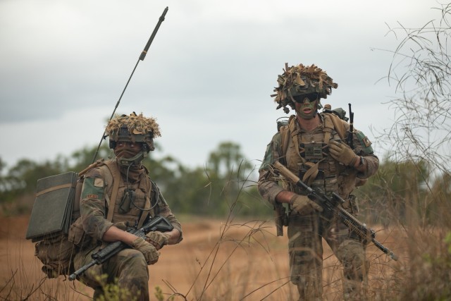 U.S. Soldiers conduct air mobility operations supported by partner forces from Australia, New Zealand, Fiji and France during exercise Talisman Sabre 23 in Townsville Field Training Area, Queensland, Australia, July 26, 2023.