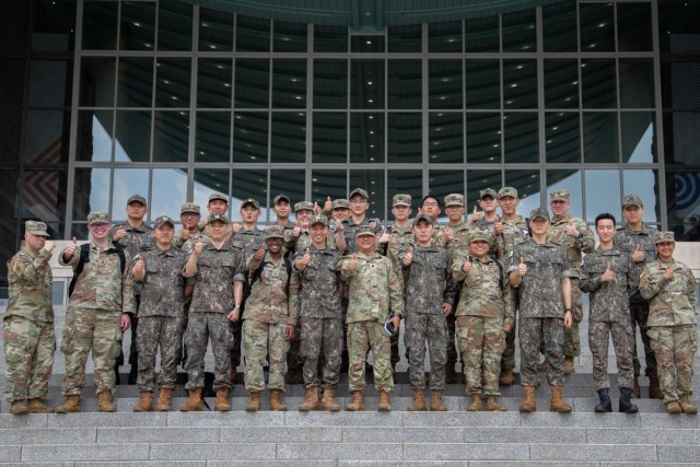 The United States Army Garrison Yongsan-Casey Religious Support Office conducted combined Universal Military Training with the Republic of Korean Army Chaplain team, July 25. 