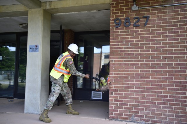 Fort Meade Garrison Command Team Honors Sgt. Clarence Leon ‘Boone’ McNeill with Ceremonial Demolition of McNeill Hall 