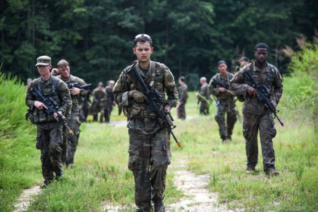 U.S. Army Soldiers from across the nation participate in the 11B Infantry Transition Course taught by cadre assigned to the 183rd Regiment, Regional Training Institute, at Fort Barfoot, Virginia, July 26, 2023. Over three weeks, 22 Soldiers...