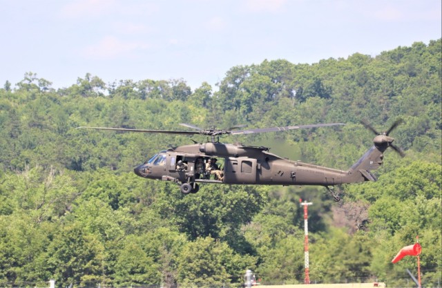 Wisconsin’s Air National Guard, Army National Guard combine in practice show at airport at Fort McCoy