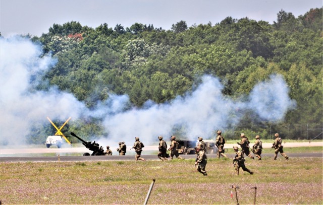 Wisconsin’s Air National Guard, Army National Guard combine in practice show at airport at Fort McCoy