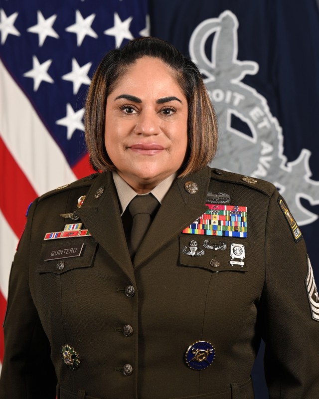 U.S. Army Sgt. Maj. Delia Quintero, the Inspector General Sergeant Major.  (U.S. Army photo by William Pratt)