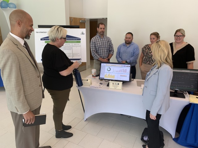 Members of the LTSD workforce presented interactive demonstrations to attendees in the lobby of the Myer Auditorium.