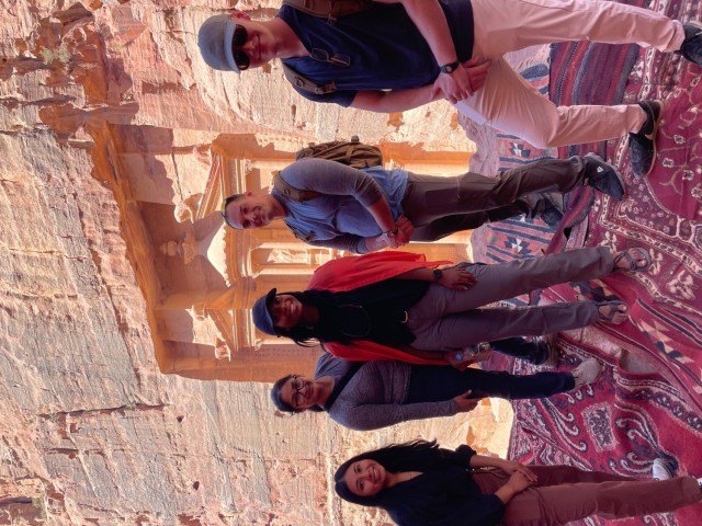 Cadets visit the treasury in Petra
