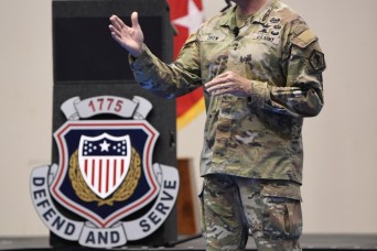 HRC commander speaks at Maude lecture