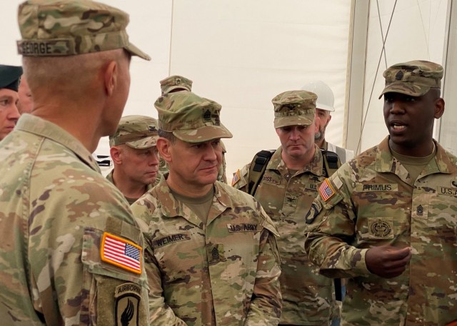 Acting Chief of Staff, Sgt. Major of the Army conduct site visit to Mannheim APS-2 worksite
