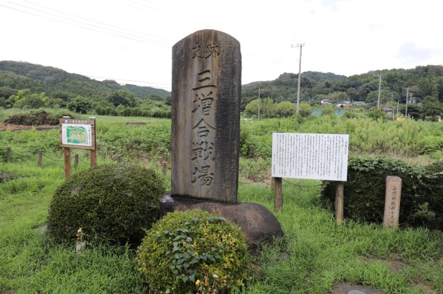 Monuments can be seen at the location of the Battle of Mimasetoge in Aikawa, Japan, Aug. 23, 2023. Yukiko Muroi and Anon Anami, both interns in U.S. Army Garrison Japan&#39;s summer internship program, developed self-guided tours, including this battlefield site, as part of their capstone projects for the program. 