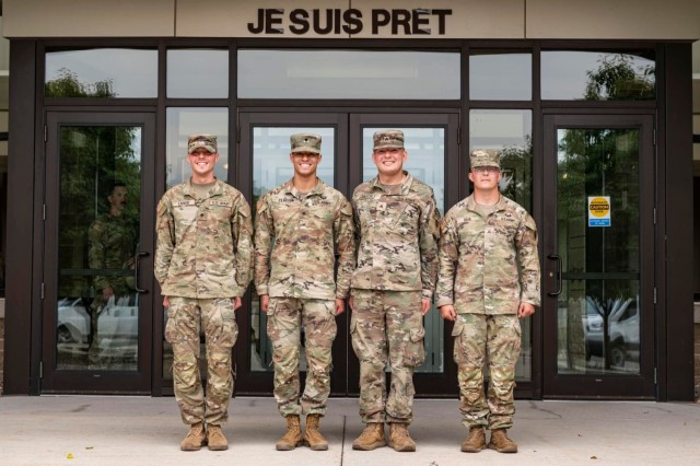 Winners of the North Dakota Army National Guard Best Warrior Competition conducted Aug. 17-20, 2023: Noncommissioned officer, Sgt. Avery Johnson, 188th Army Band. Soldier, Spc. Caleb Claxton, 3662nd Maintenance Company. Runners-up: NCO - Sgt. Max Dahl, D Detachment, 188th Battalion, Air Defense Artillery. Soldier - Spc. Jonathan Lange, Company D, 112th Aviation Battalion.
