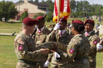 FORT LIBERTY, N.C. – The 82nd Sustainment Brigade reactivated the 82nd Finance Battalion during a ceremony at Fort Liberty, North Carolina, in the sprin...