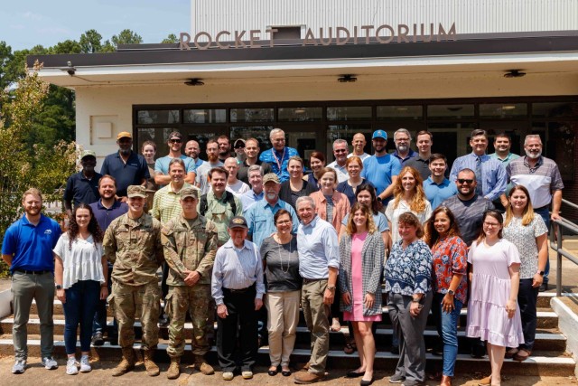 Holocaust survivor, propulsion expert and Army veteran Bob Sawada, front center, returns to DEVCOM AvMC to address the next generation of Army scientists in its propulsion branch.