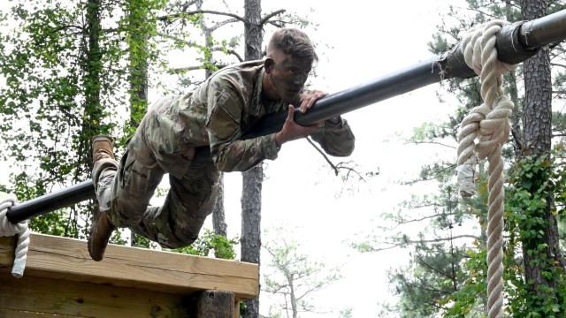 Military man navigation obstacle course