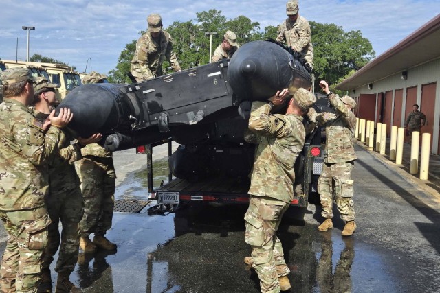 Florida National Guard soldiers prepare for post-Hurricane Idalia search-and-rescue missions in Tallahassee, Fla., Aug. 29, 2023.